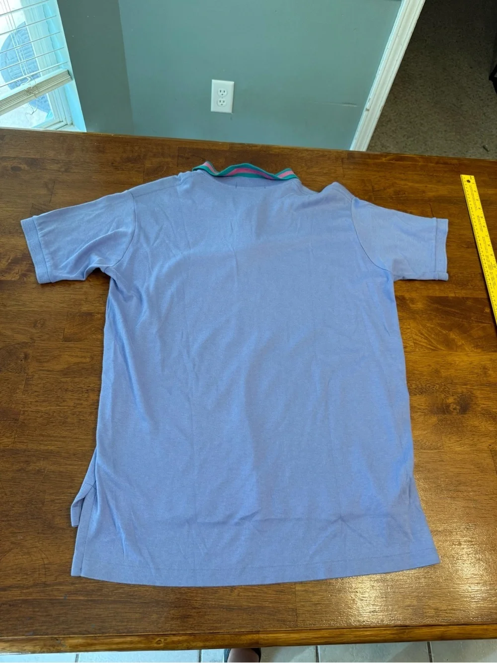 Polo Ralph Lauren Mens XL Blue Polo Shirt Tipped Striped Collar 100% cotton